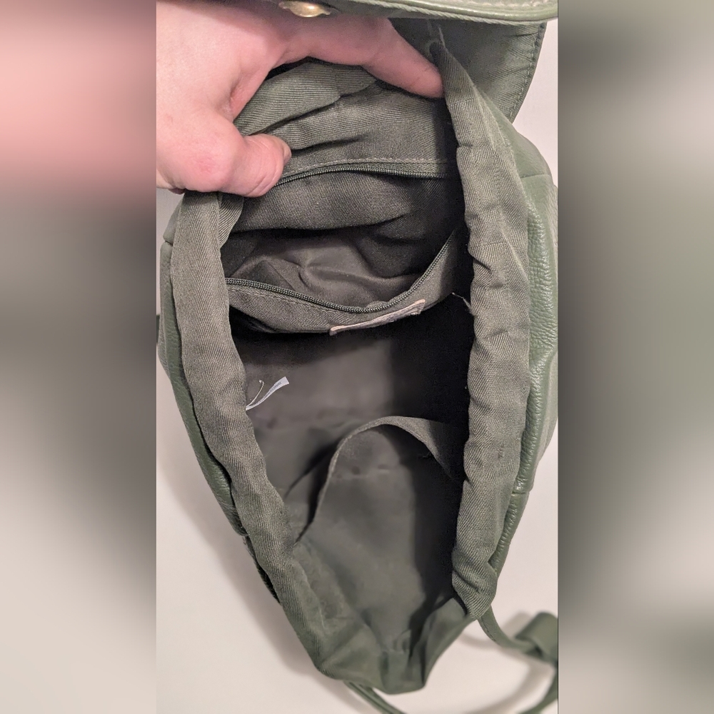 Universal Threads Small Green Leather Backpack - image 3
